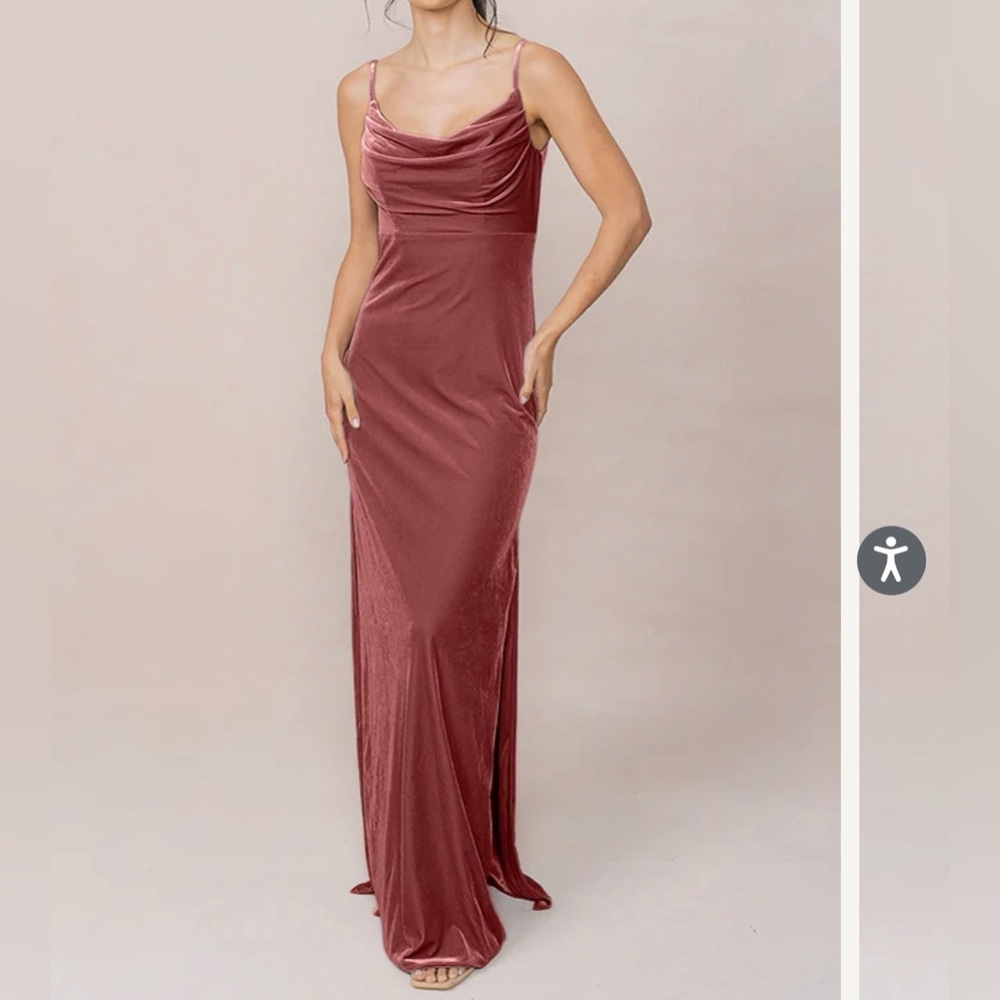 Reverly Velvet bridesmaid dress/Evening Gown